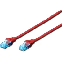 Digitus DK-1512-050/R, 5 m, Cat5e, U/UTP (UTP), RJ-45, RJ-45, Punainen