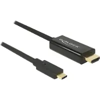 DeLOCK – Cable USB Type-C male to HDMI male (DP Alt Mode) 4K 60 Hz 3 m black (85292)