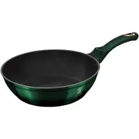 Berlinger Haus Frying pan 24CM GRANITE PAN WITH A LID METALLIC LINE EMERALD BH-6049