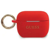 GUESS GUACAPSILGLRE AirPods Pro cover czerwony/red Silicone Glitter (GUACAPSILGLRE)
