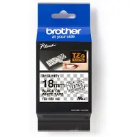 Brother - Sort, hvid - Rulle (1,8 cm) 1 kassette(r) sikkerhedstape - P-Touch PT-18, 1830, 1880, 2030, 2100, 2110, 2430, 2700, 2710, 2730, 3600, 970...