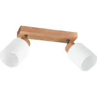 TRIO Assam spottivalaisin 2xE14 30cm puu/valkoinen
