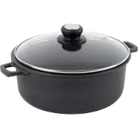 De Buyer Choc Extreme -alumiinikastikekattila lasikannella, 28 cm (6,6 L), induktio, musta