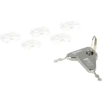 DeLOCK USB Port Blocker, 5 USB lukkoa, 2 avainta, valkoinen
