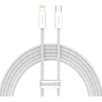 Baseus Dynamic Series Nylon punottu USB-C Lightning-kaapeli - 20W, 2m - valkoinen