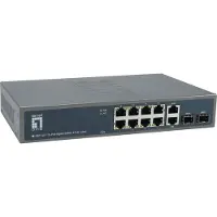 LevelOne Hallintamaton verkkokytkin - - GEP-1221 - 10 kpl Ethernet RJ-45 - 22 Gbit/s - Räkkiin asennettava