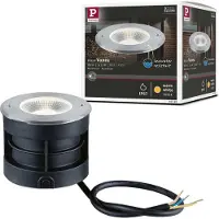 Paulmann Vanea LED lattiavalaisin IP67, Ø 10cm, Alumiini/harmaa/sinkki, Alumiini, Moderni,