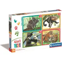 Clementoni Jigsaw Puzzle 4in1 Baby Cuddles Lattia