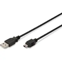 Digitus USB 2.0 CONNECTION CABLE, TYPE A - MINI B (5PIN) (AK-300108-010-S)