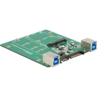 DeLOCK 62732, SATA, M.2, mSATA, Musta, Vihreä, 85 mm, 100 mm, 15 mm