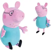 Pipsa Possu Peppa Pig Plush Papa Wutz, 37Cm - Pink - 37 CM