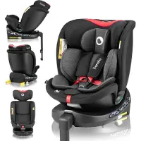 Lionelo Lionel Navy i-Size Black Red kääntyvä turvaistuin, ISOFIX, musta/punainen