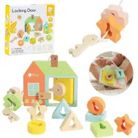 Classic World Wooden Lock Opening Shape Game 11 pcs.