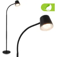Briloner Led lattiavalaisin Cielo, himmennettävä, Musta, Olohuone/ruokailutila, Metalli, Moderni, jalkalamppu