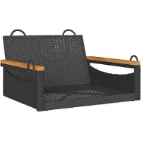 vidaXL Keinutuoli, musta, 63x62x40 cm, polyrottinki