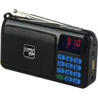Powerplus Crow kannettava aurinkokennoinen FM-radio ja MP3-soitin