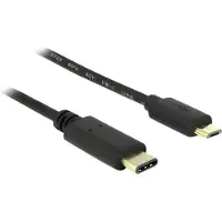 DeLOCK 2m, USB2.0-C/USB2.0 Micro-B USB cable Micro-USB B USB C Black (83334)