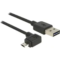 DeLOCK – Cable EASY-USB 2.0 Type-A male > EASY-USB 2.0 Type Micro-B male angled left/right 3m black (83854)