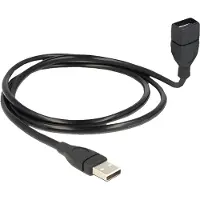 DeLOCK 1m USB 2.0, 1 m, USB A, USB A, USB 2.0, Uros/naaras, Musta (83500)