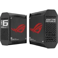 Asus ROG Rapture GT6, Tri-band Wi-Fi 6 Mesh -järjestelmä, 802.11ax, 2 kpl, musta