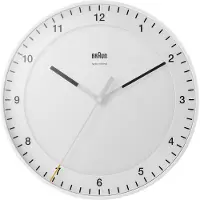 Braun 67095 BC 17 W-DCF Radio-ohjattu analoginen seinäkello, valkoinen