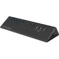 LC-Power LC-HUB-ALU-2B-10, USB 3.2 Gen 1 (3.1 Gen 1) Micro-B, USB 3.2 Gen 1 (3.1 Gen 1) Type-A, 5000 Mbit/s, Musta, Alumiini, Muovi, CE (LC-HUB-2B-10)