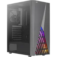 Aerocool Delta -miditornikotelo ikkunalla ja RGB-valaistuksella, musta