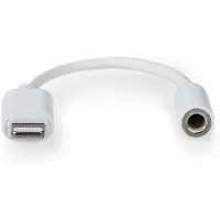 Nedis CCGB39950WT01 Apple Lightning 8-Pin-3.5 mm naaras 0.10 m Lightning Sovitin