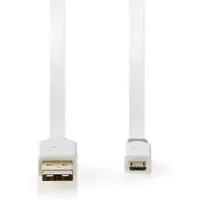 Nedis CCBP60500WT10 USB-A Uros-USB Micro-B Uros 1.00 m USB2.0 kaapeli