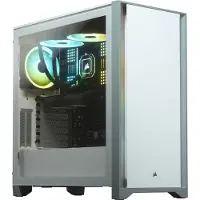 Corsair 4000D, Midi Tower, PC, Valkoinen, ATX, EATX, mikro ATX, Mini-ITX, Muovi, Terästä, Karkaistu lasi, 17 cm (CC-9011199-WW)