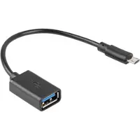 Lanberg Kaapeli Micro-usb-usb-usb Lanberg Ad-otg-um-01 Musta