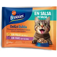 Affinity Brekkies 24x85g Daily Delice kana & kalkkuna Brekkies kissan märkäruoka