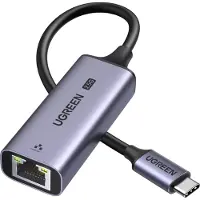 UGREEN CM648 Ethernet-sovitin, USB-C - RJ45, 2.5G (musta)
