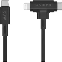 Targus HyperJuice USB-C – Lightning -kaapeli, 1,5 m, musta