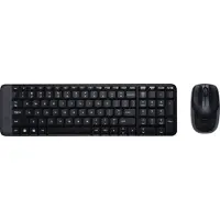 Logitech MK220 näppäimistö Sisältää hiiren Office Langaton RF QWERTY Kansainvälinen (US) Musta (920-003161)