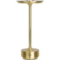 House Nordic Fina - Table Lamp, Brass, Rechargeable, 13 X 13 X 28,5 Cm - Gold - 28.5X13X13CM