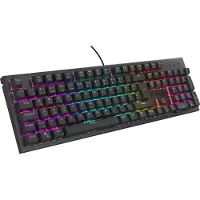 Genesis NKG-2179, Langallinen, USB, Mekaaninen, QWERTZ, RGB LED, Musta
