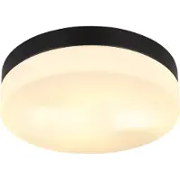Globo Ulko Vranos, mattamusta, Ø 24 cm, alumiini himmennettävä, Musta, Alumiini, Moderni
