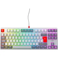 Xtrfy K4V2 Retro Edition TKL -mekaaninen pelinäppäimistö, MX2A Red, harmaa