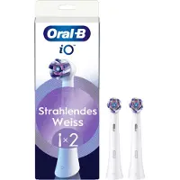 Oral-B iO Radiant White 2 kpl -vaihtoharjaspäät, Valkoinen