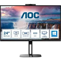 AOC V5 24V5CW/BK, 60,5 cm (23.8"), 1920 x 1080 pikseliä, Full HD, LED, 4 ms, Musta