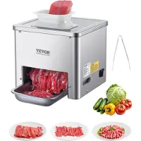 Vevor -lihanleikkuri, 550 W:n lihanleikkuri, 350 lb/h kaupallinen lihanleikkuri, ruostumatonta terästä, 3,5 mm:n paksuus, sähköinen ruoanleikkuri kotikeittiöön, ravintolaan, supermarkettiin