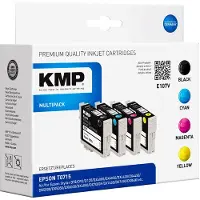 KMP – E107V, Musta, Syaani, Magenta, Keltainen, 4 kpl, Monipakkaus (1607,4005)