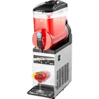 Vevor kaupallinen jäädytettyjen juomien valmistaja, 15 litran yhden säiliön slushy-kone, 60 kuppia ruostumattomasta teräksestä valmistettu Margarita Smoothie -jäädytettyjen juomien kone, slushie-kone