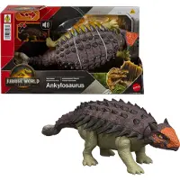 Mattel Jurassic World WILD ROAR Ankylosaurus, 4 vuosi/vuosia, Ruskea, Vihreä, Muovi