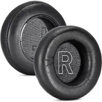 INF Mustat lampaannahkaiset korvapehmusteet B&O Beoplay H9 3rd Gen -kuulokkeille - 2 kpl