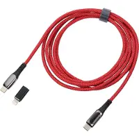 Troika CBL20/RD, 2 m, USB C, USB C/Lightning, Punainen