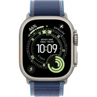 Apple Watch Ultra 3 GPS + Cellular 49mm Natural Titanium Case with Blue/Bright Blue Trail Loop - S/M