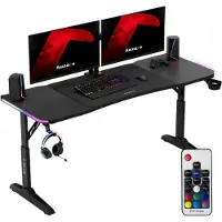 Huzaro Hero 4.6 RGB musta pelipöytä