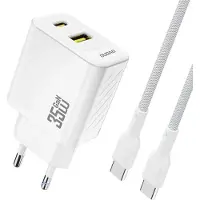 Dudao A27 MaxC 35W GaN Wall Charger + USB-C Cable - White